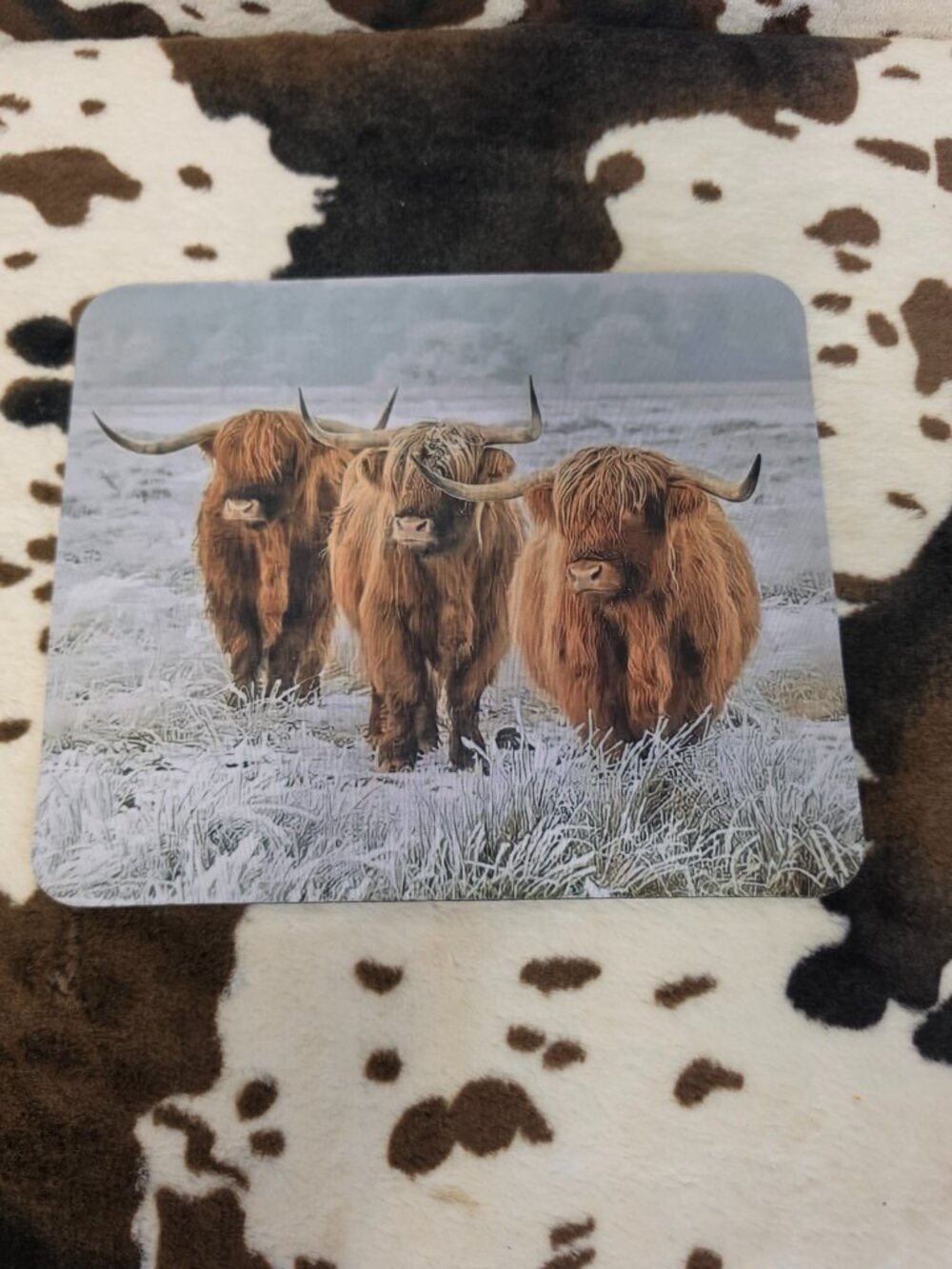Computer Mouse Pad Highland Cow